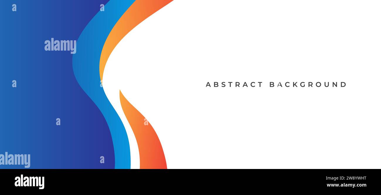 abstract wavy blue orange background vector. wavy background vector. background vector illustration eps10 Stock Vector