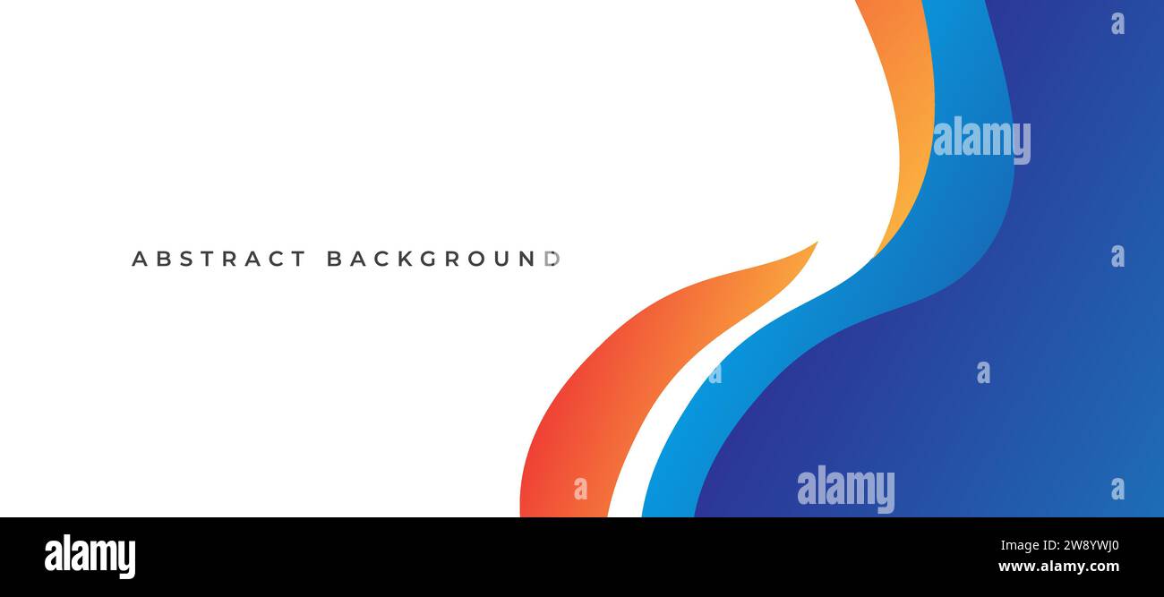 abstract wavy blue orange background vector. wavy background vector. background vector illustration eps10 Stock Vector