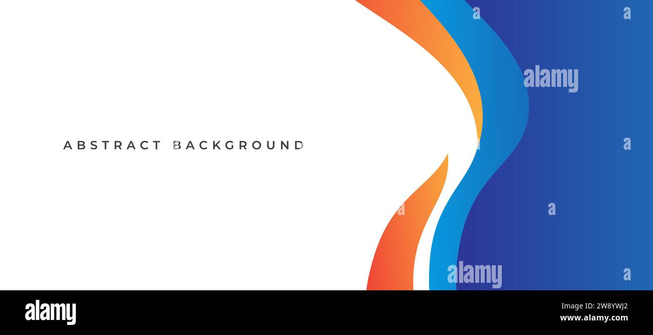 abstract wavy blue orange background vector. wavy background vector. background vector illustration eps10 Stock Vector