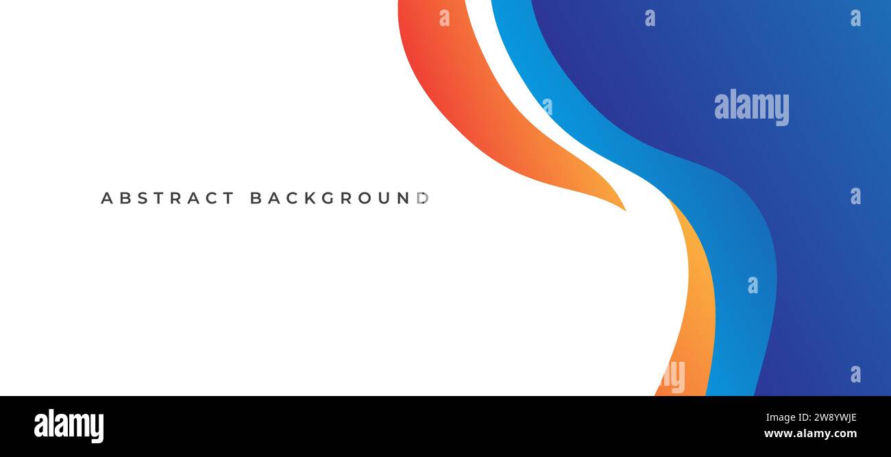 abstract wavy blue orange background vector. wavy background vector. background vector illustration eps10 Stock Vector