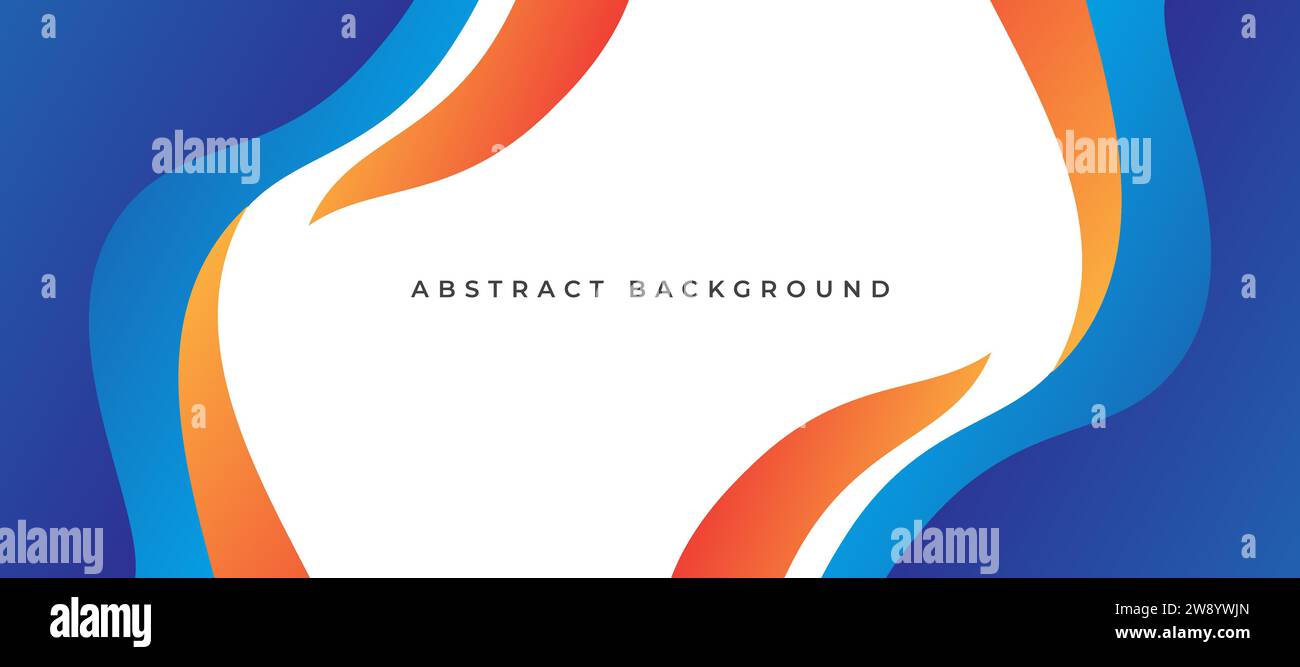 abstract wavy blue orange background vector. wavy background vector. background vector illustration eps10 Stock Vector