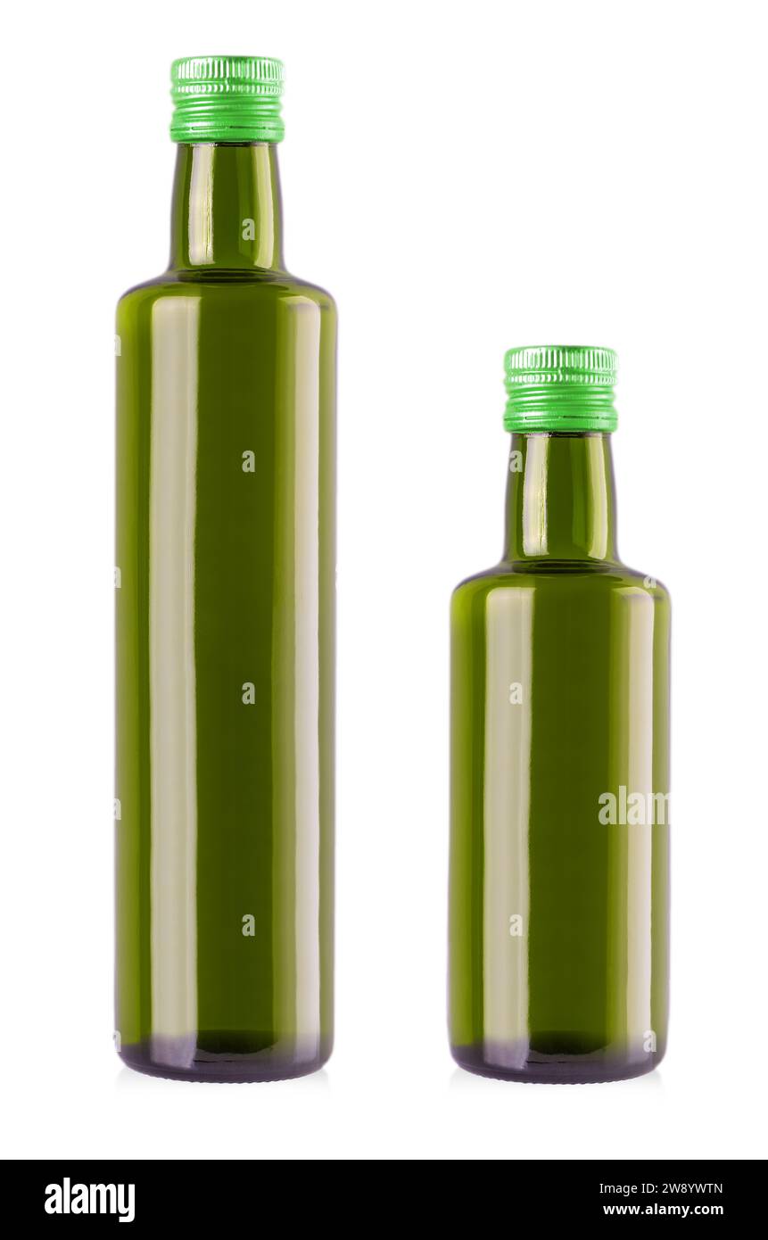 The Set of Olive oil bottles on white. clipping path Stock Photo Alamy