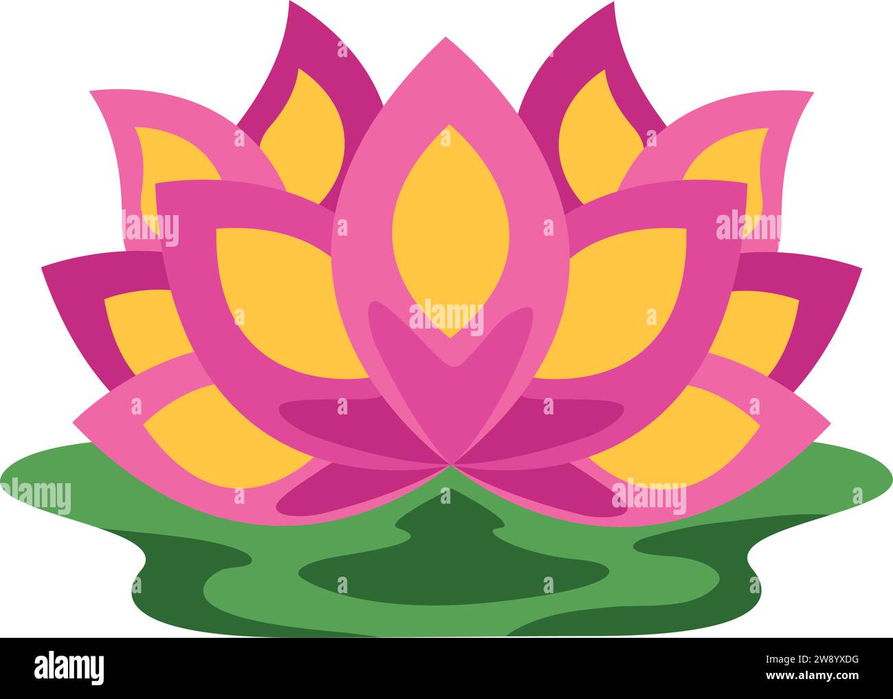 pink lotus flower vector isolated Stock Vector Image & Art - Alamy