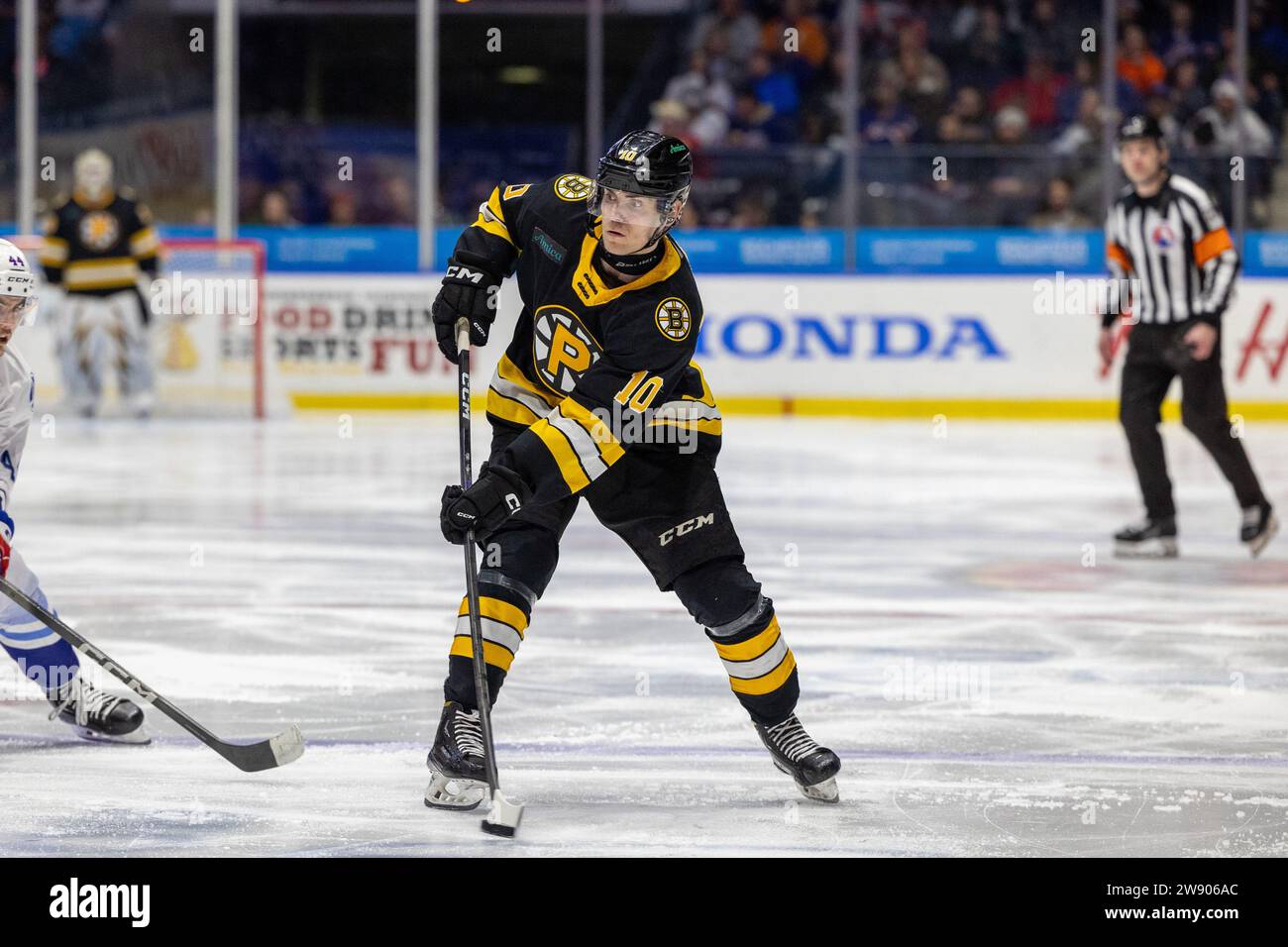 Rochester, New York, USA. 22nd Dec, 2023. Providence Bruins forward