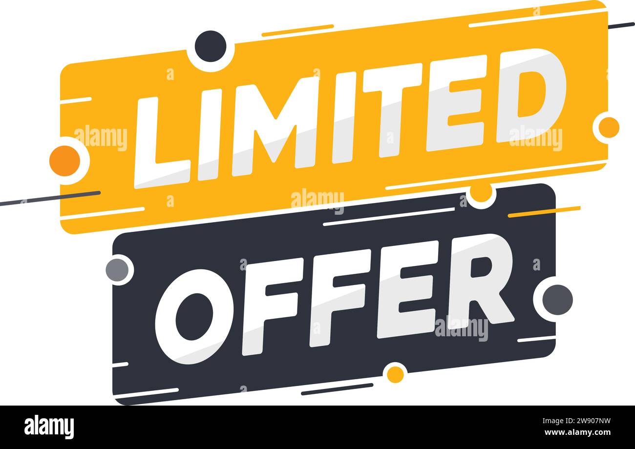 Limited Offer Label Icon Vector Stock Vector