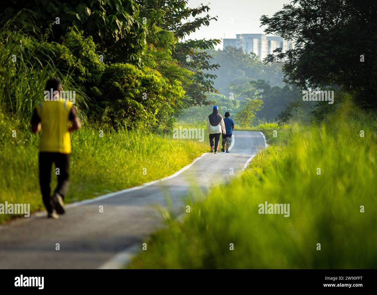 Morning brisk walk at Kajang, Selangor Stock Photo - Alamy