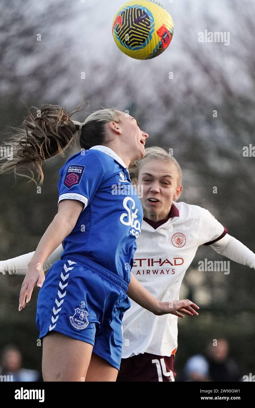 Everton FC v Manchester City - Barclays Women´s Super League  LIVERPOOL, ENGLAND - DECEMBER 17:   Esme Morgan of Manchester City during the Barclays Women´s Super League match between Everton FC and Manchester City at Walton Hall Park on December 17, 2023 in Liverpool, England. (Photo Alan Edwards for F2images) Stock Photo