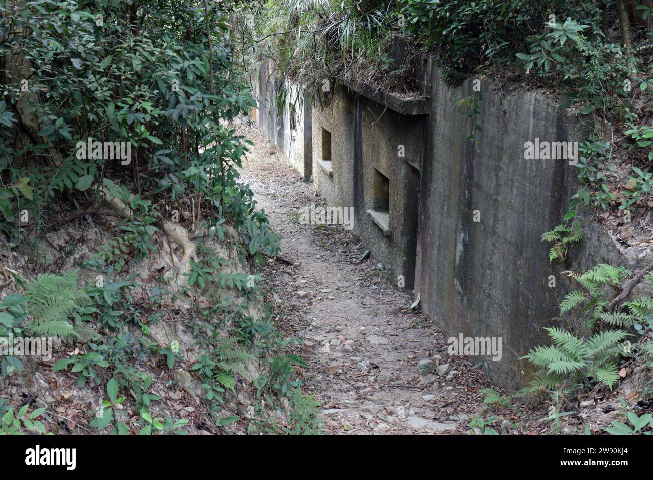 Mount Davis Military Relics, Hong Kong Island, Hong Kong, China 21 Dec 2023 Stock Photo