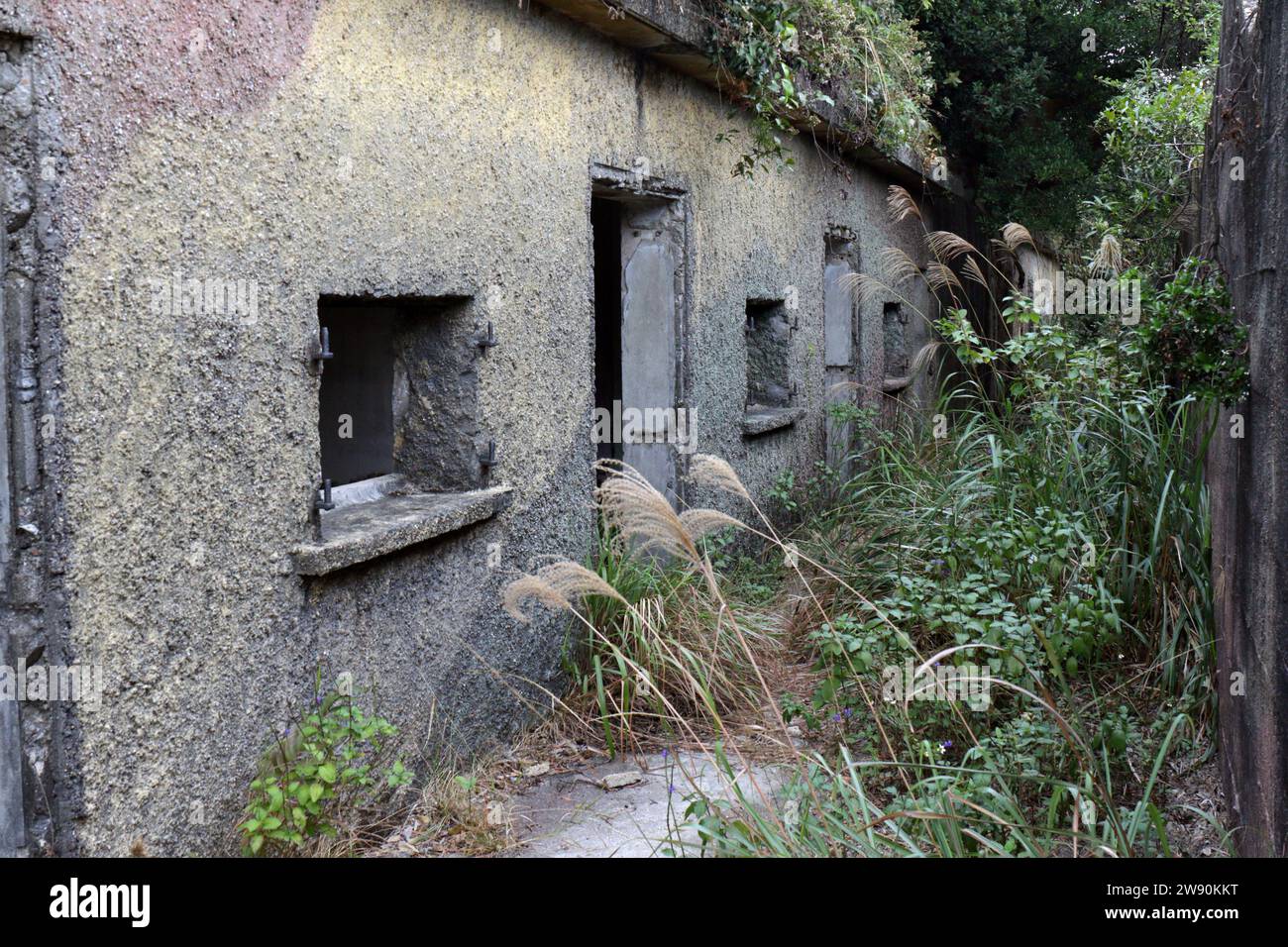 Mount Davis Military Relics, Hong Kong Island, Hong Kong, China 21 Dec 2023 Stock Photo