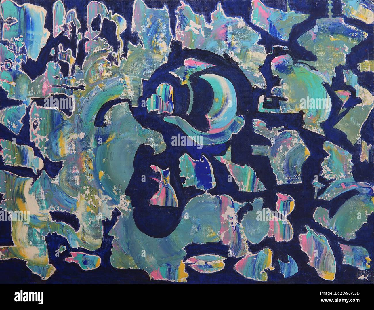 Vancouver 2010 original abstract art painting Stock Photo Alamy