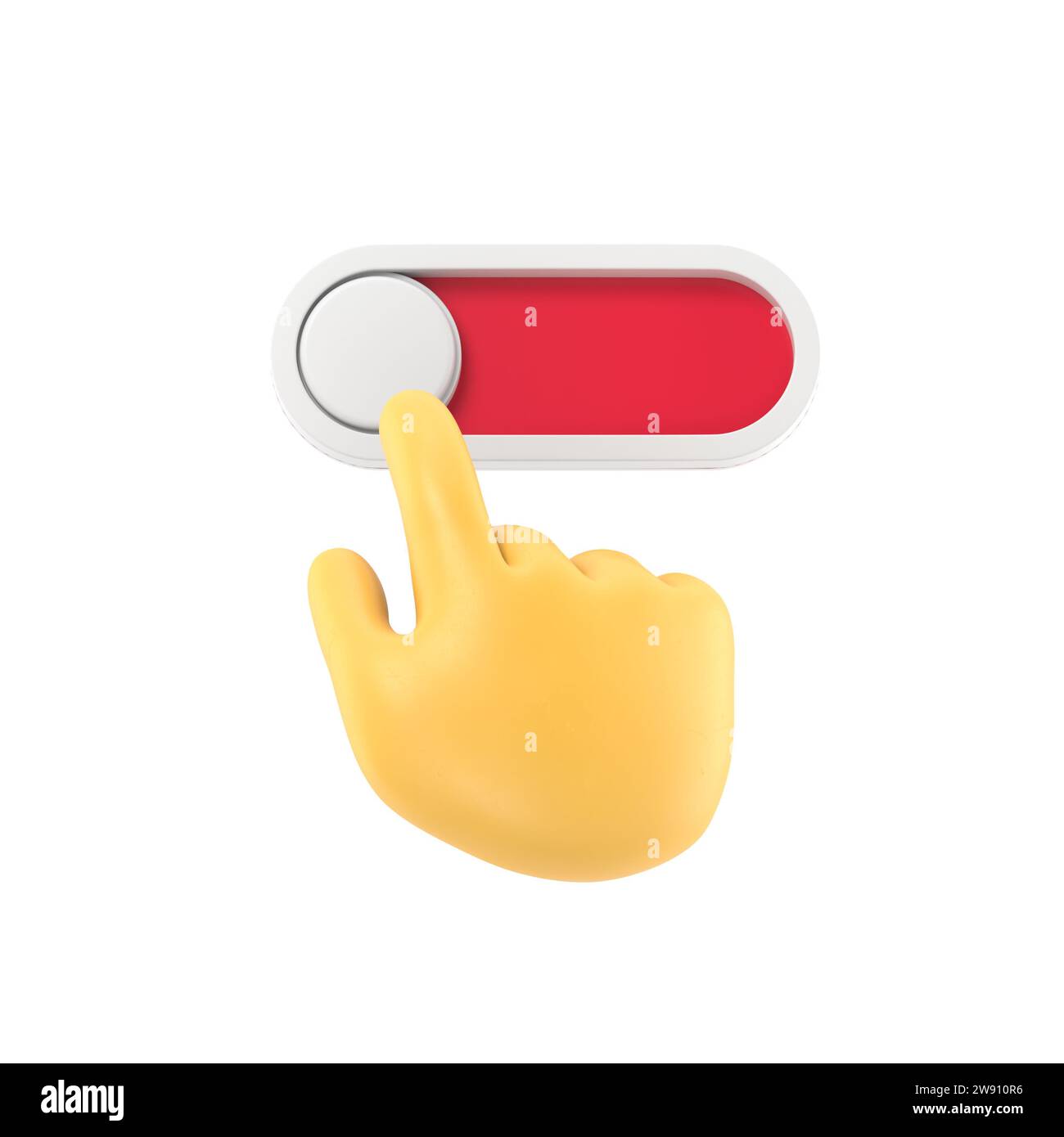Cartoon Gesture Icon Mockup.3d render,cartoon character hand touches ...