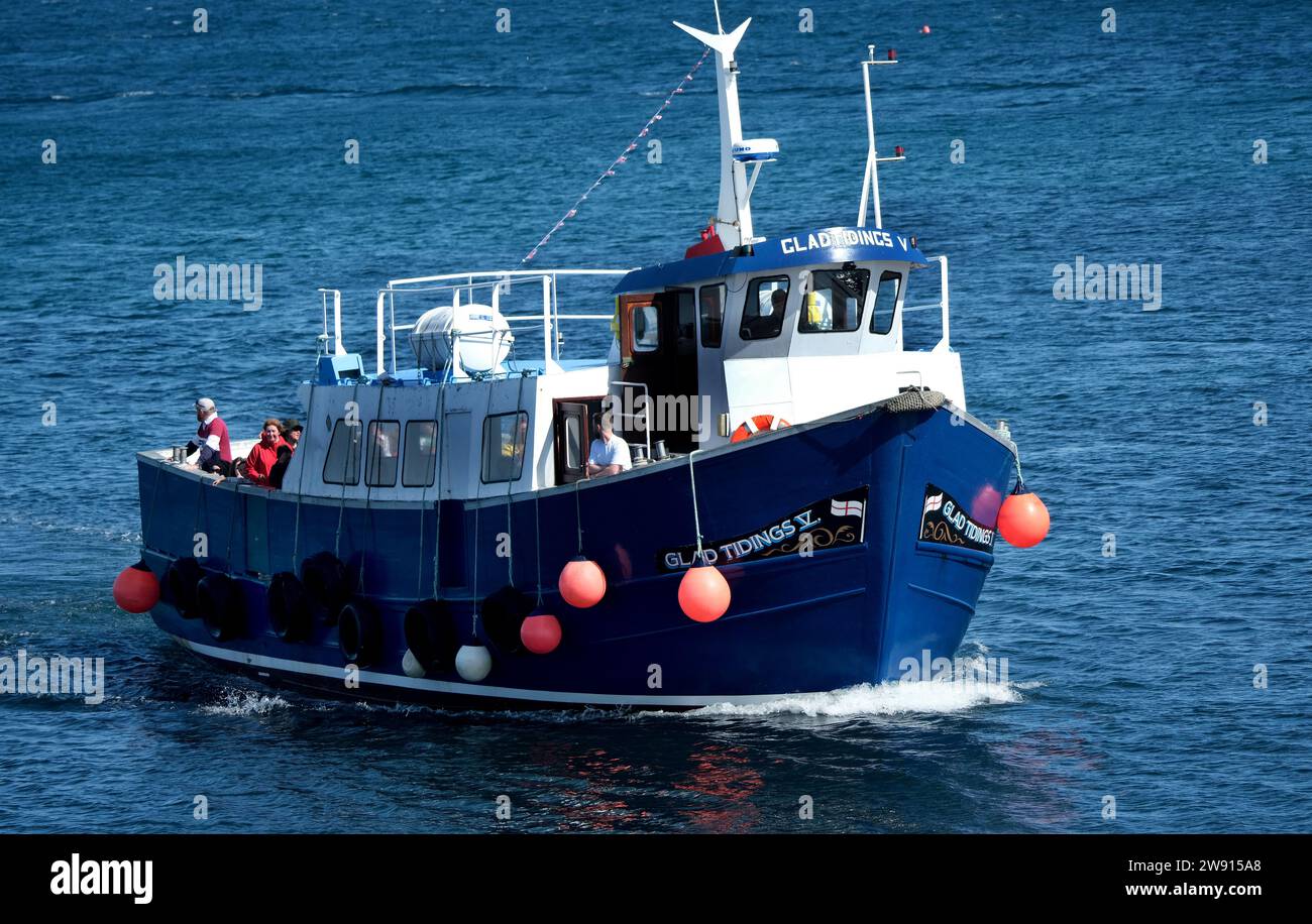 Crab and lobster fishing vessel. Northumberland, UK. Stock Photo