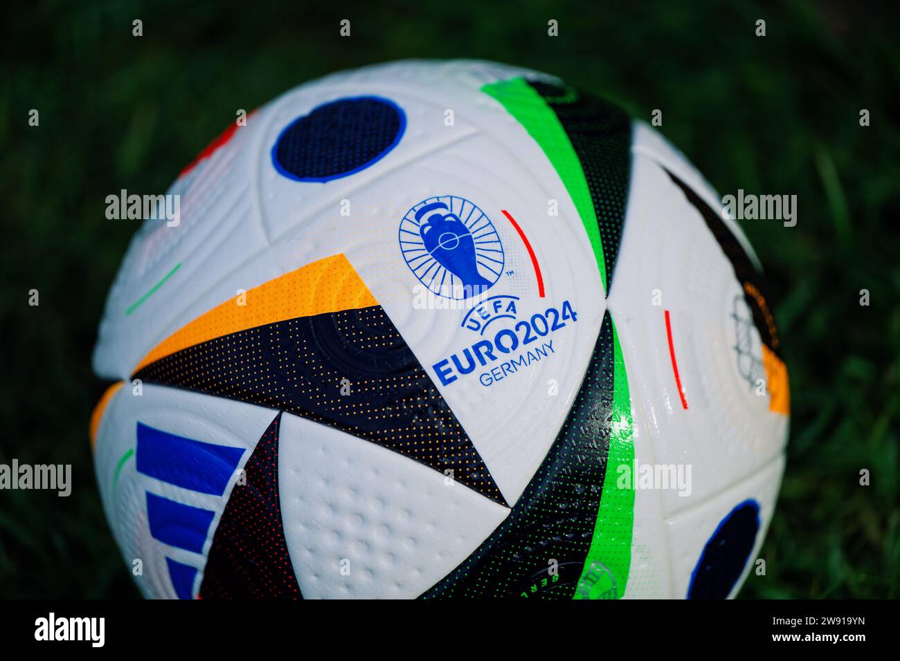Fussballliebe official euro 2024 match ball hires stock photography