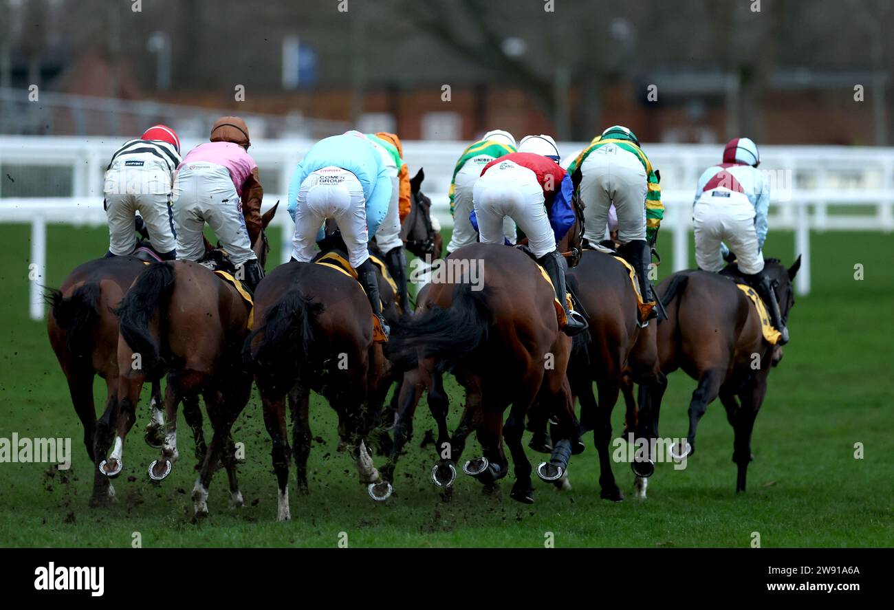 Runners and riders in action during The Betfair Exchange Trophy on day