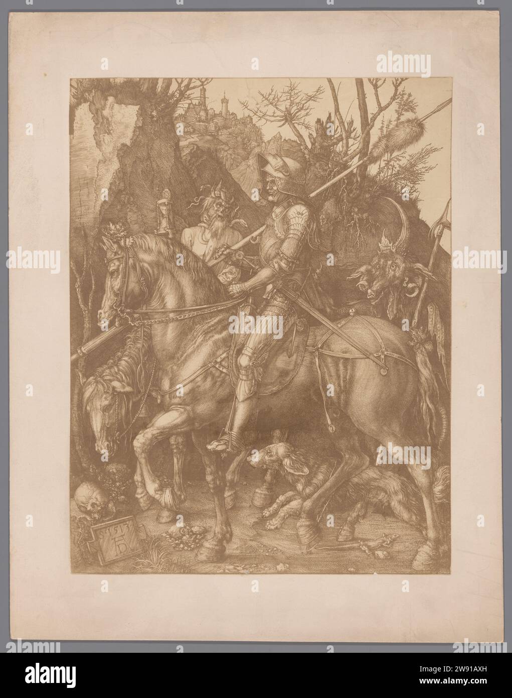 Photo production of the engraving Knight, Death and Devil by Albrecht ...