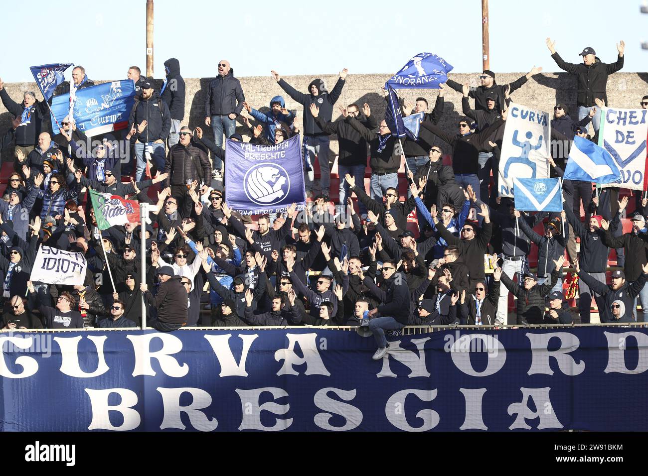 Catanzaro, Italy. 23rd Dec, 2023. Brescia Supporters During US ...