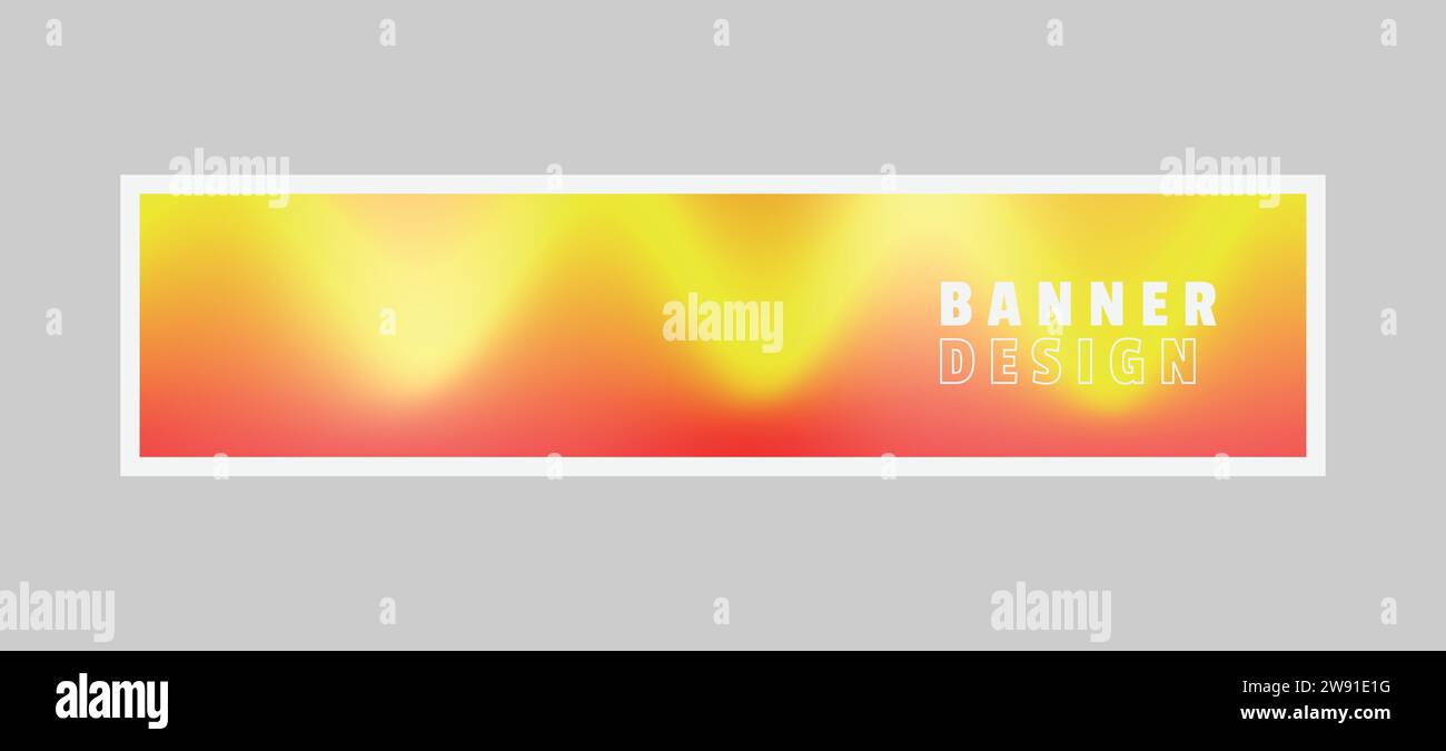 Modern abstract blur gradient horizontal banner design Stock Vector
