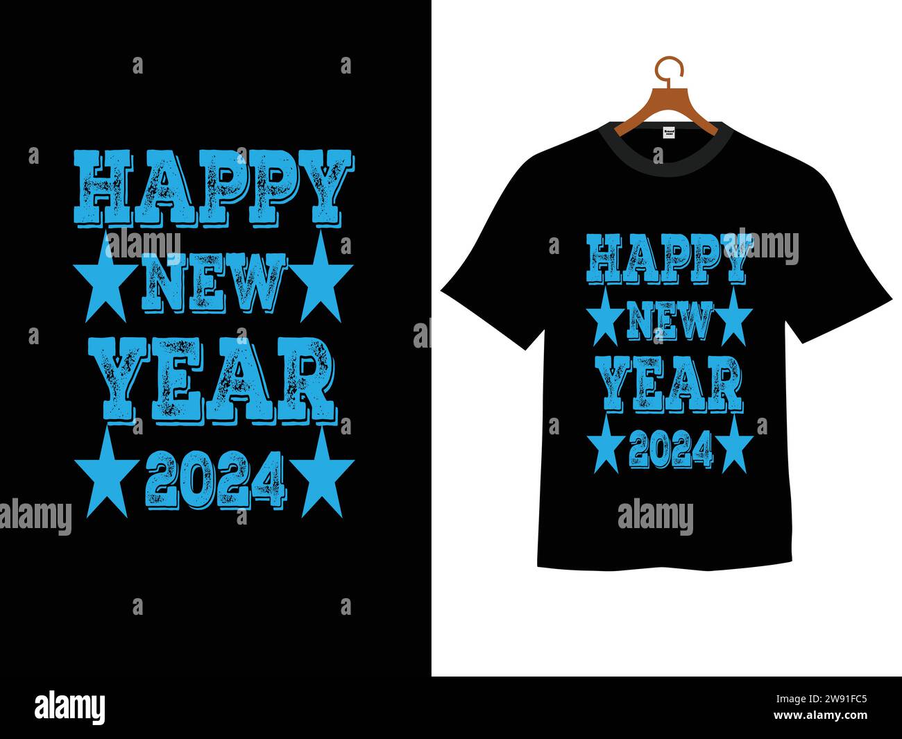 Happy new year 2024 T shirt design Stock Vector Image & Art - Alamy