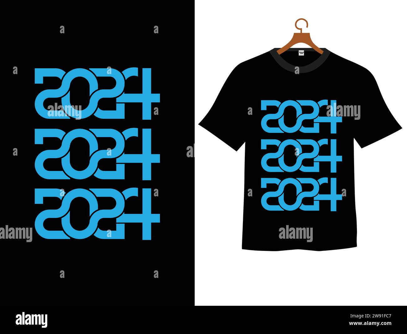 Happy new year 2024 T shirt design Stock Vector Image & Art Alamy