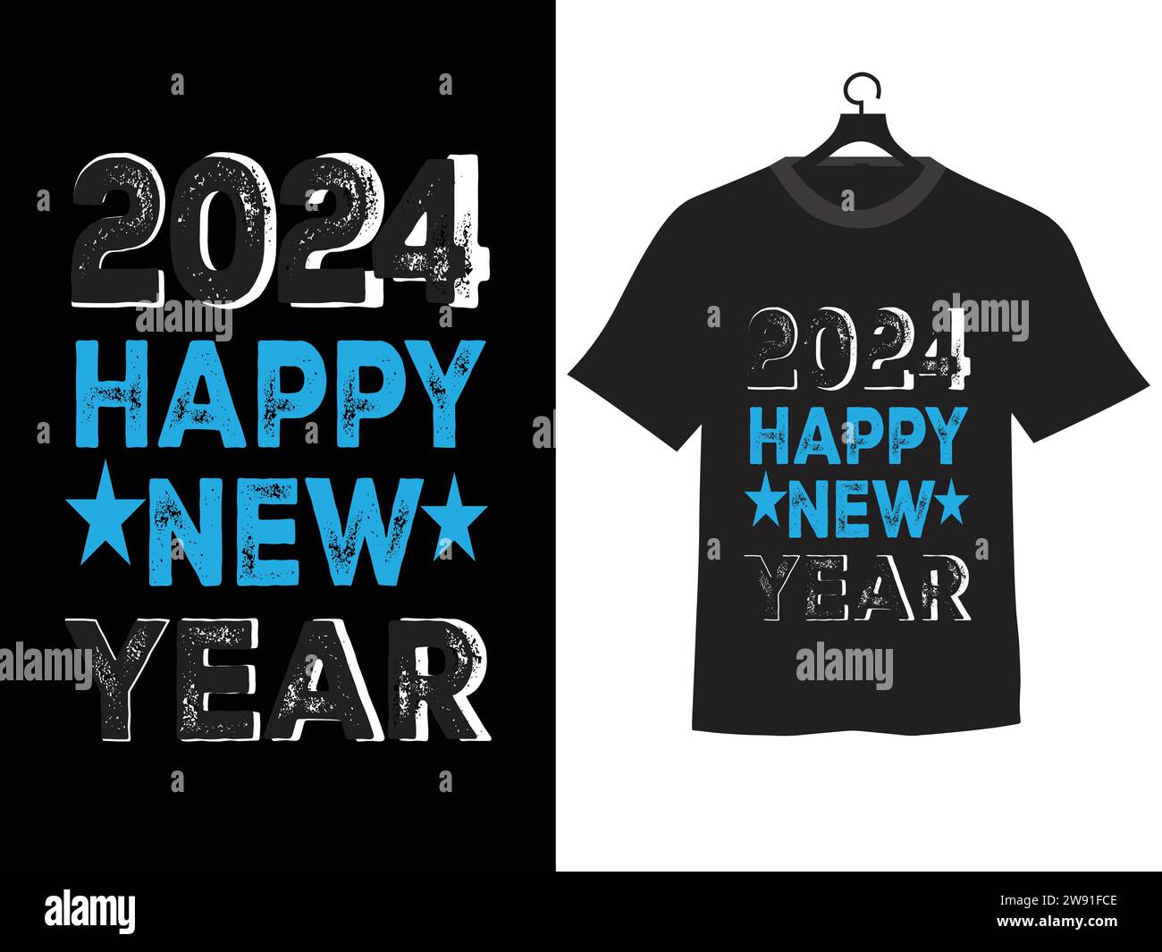 Happy new year 2024 T shirt design Stock Vector Image & Art Alamy