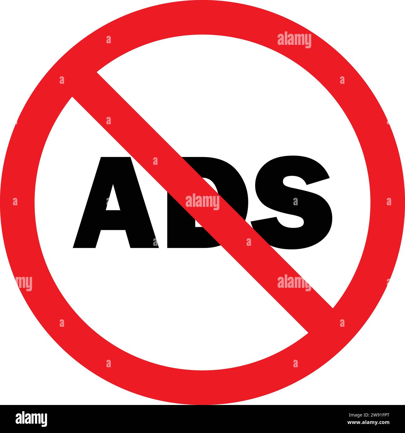 Ad blocker icon | No Ads Icon |No Ads Sign | Prohibited advertising and ...