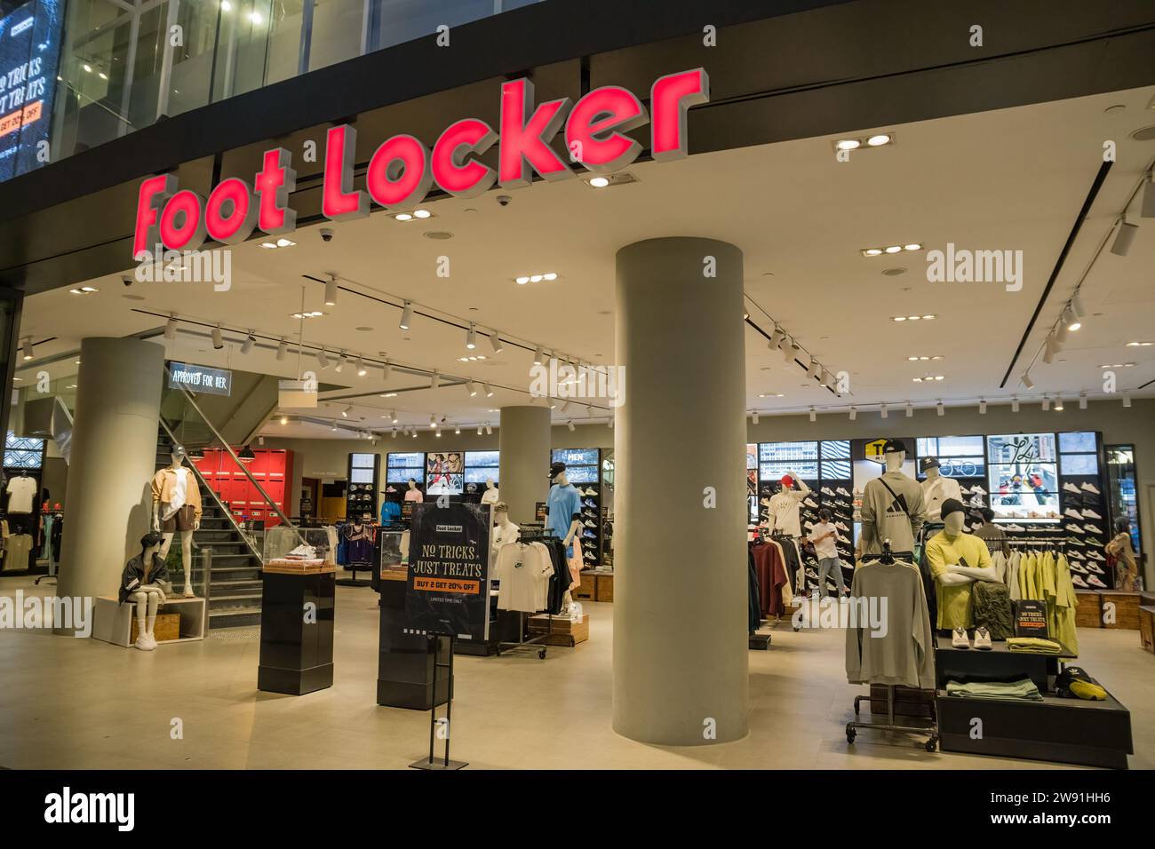 Foot Locker store at the Changi Aiport, Singapore Stock Photo