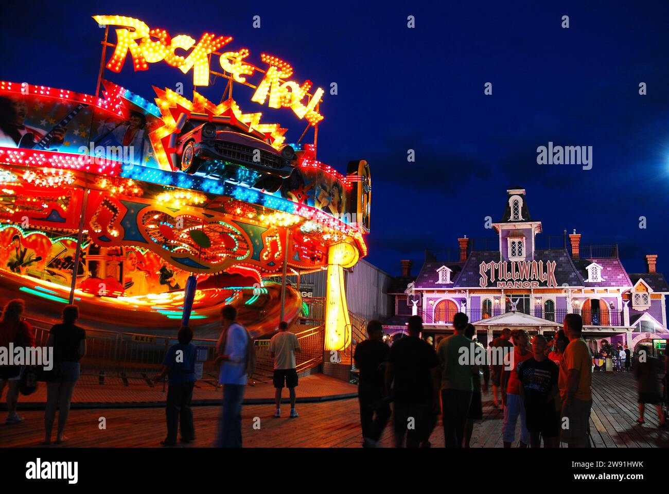 Casino Pier, prior to its destruction by Hurricane Sandy, Seaside Heights Stock Photo