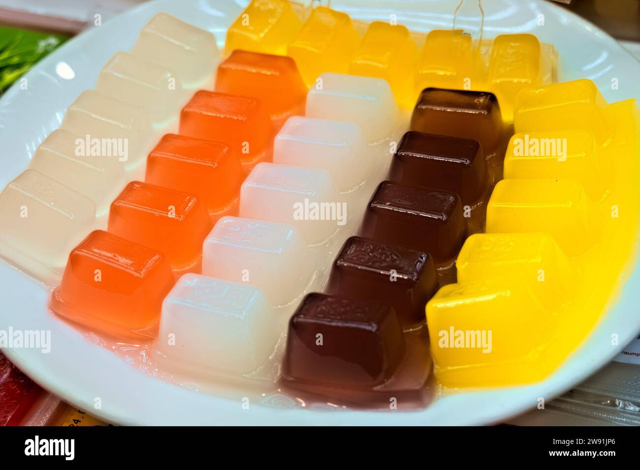 Taiwanese fruit jelly, Jiufen Old Street, Ruifang, Taipei, Taiwan Stock Photo Alamy