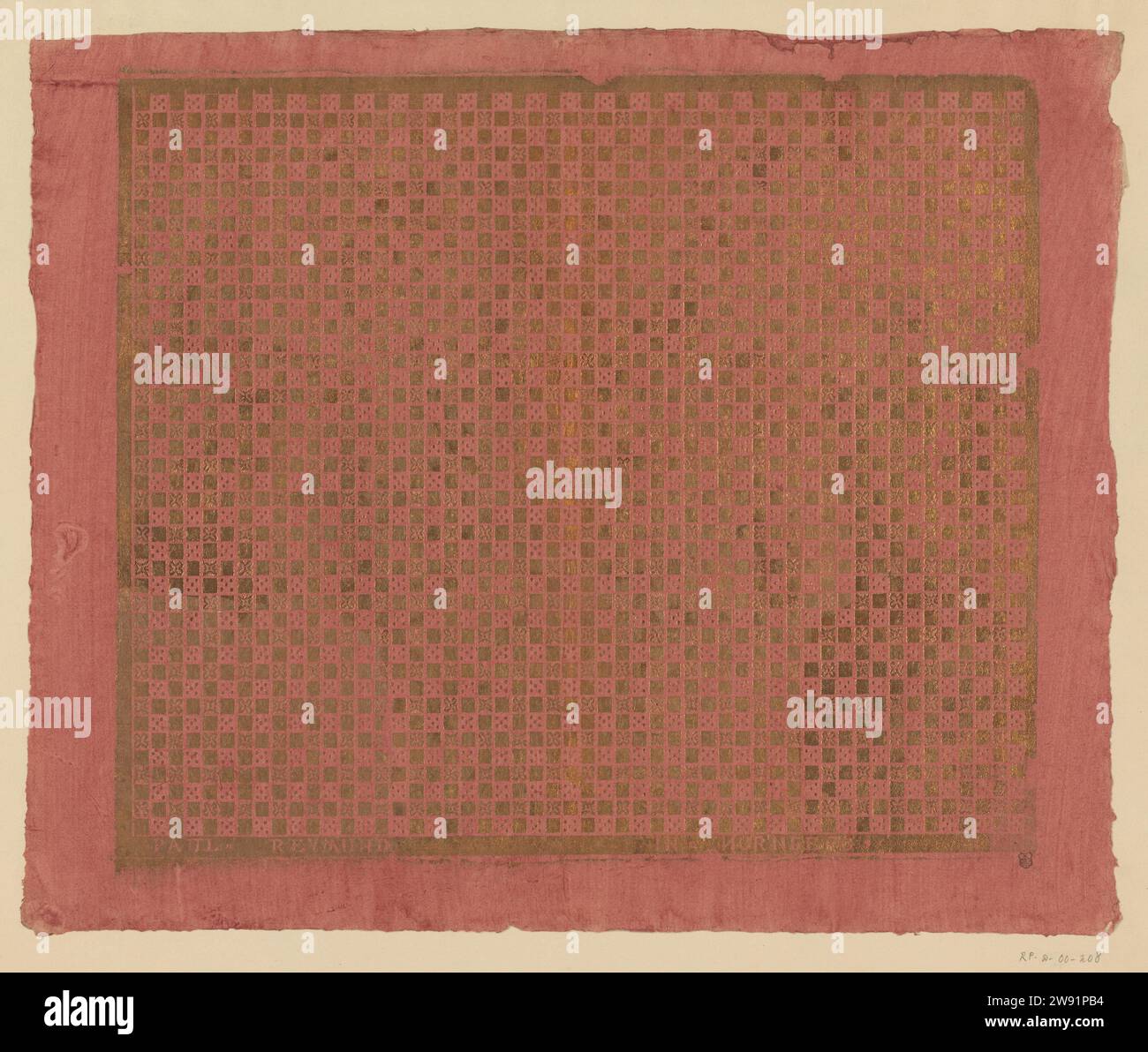 Showing board pattern leaf, Paul Reimund, 1783 - 1815 brocade paper ...
