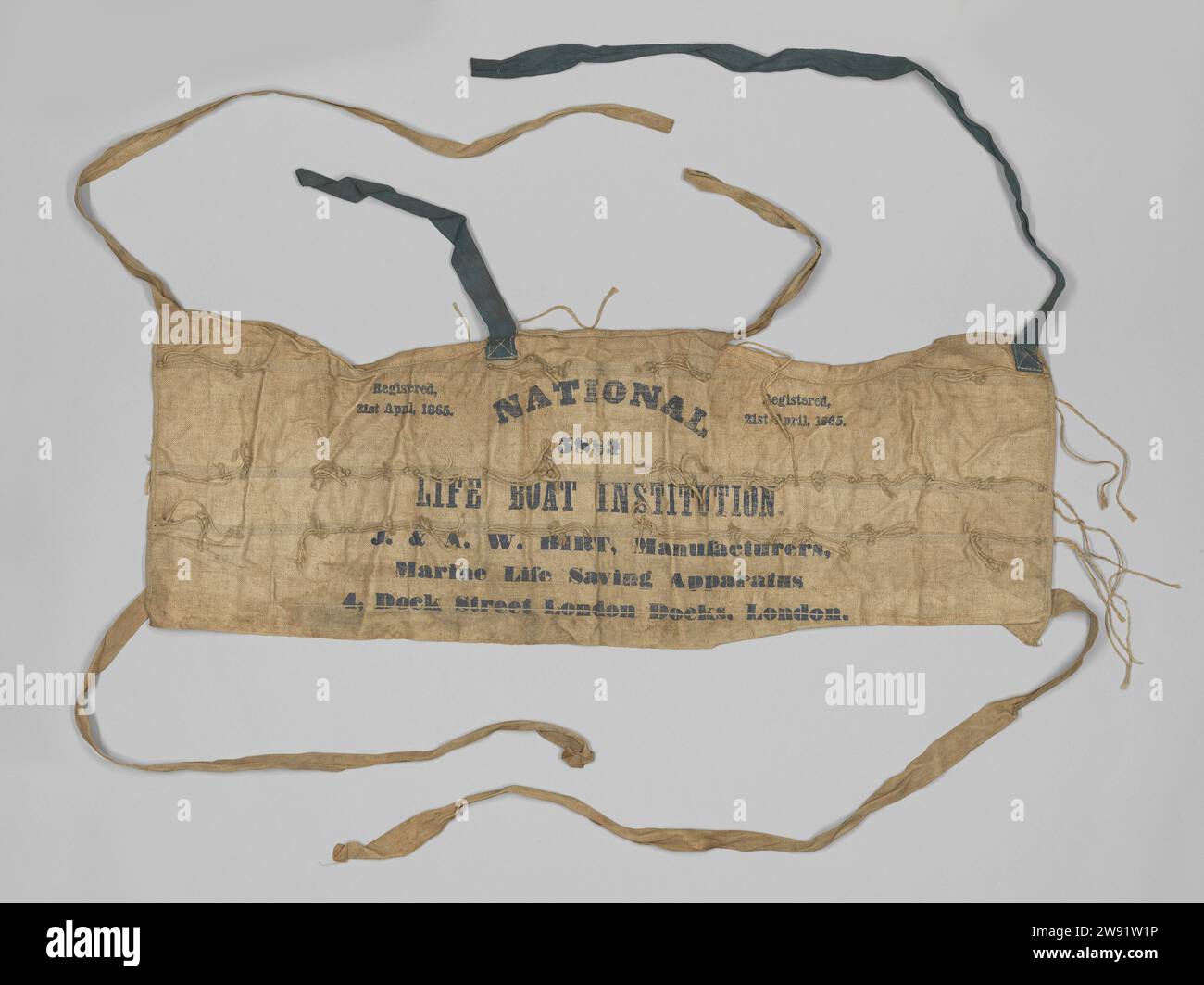 Lifebelt, J. & A.W. Birt, c. 1865 - c. 1870 belt Textiles rescue belt ...