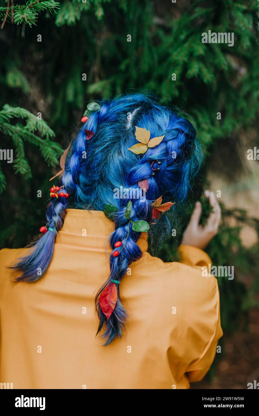 Braided hair rear view hi-res stock photography and images - Alamy