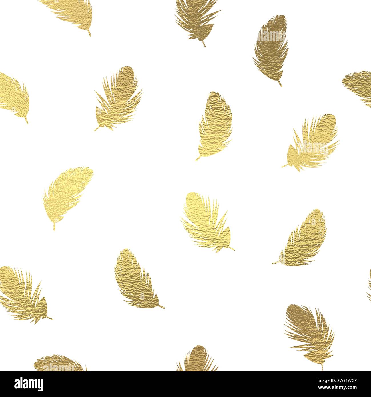 Seamless pattern feather gold with transparent background Stock Vector ...