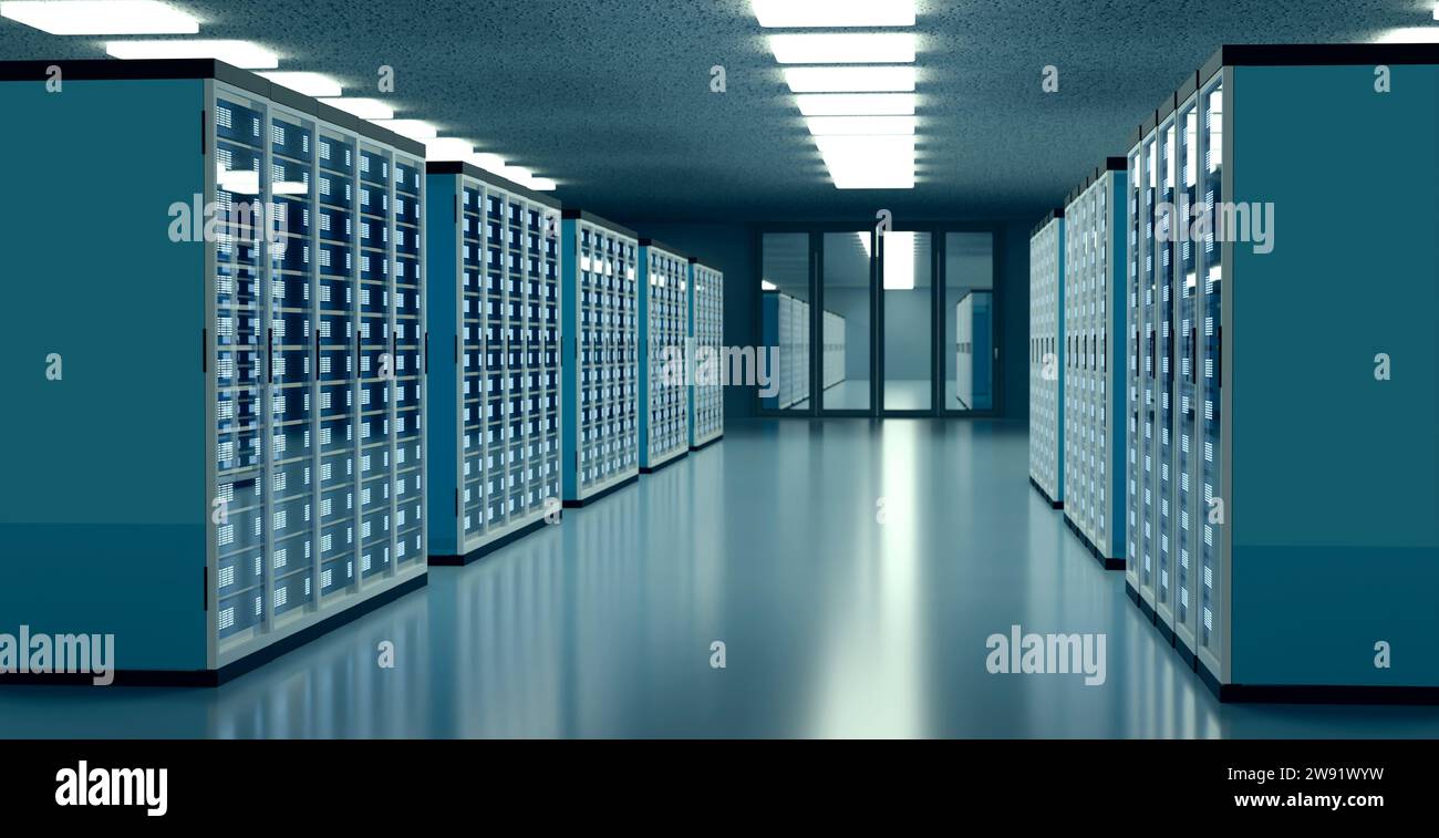 Modern data center server room hi-res stock photography and images - Alamy