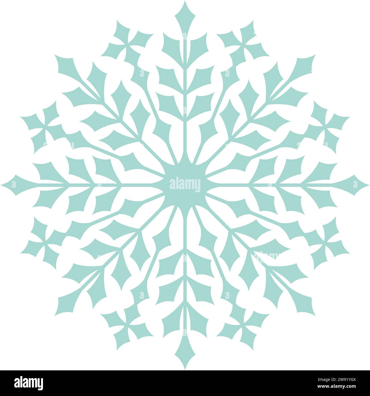 Snowflake green with transparent background Stock Vector Image & Art ...