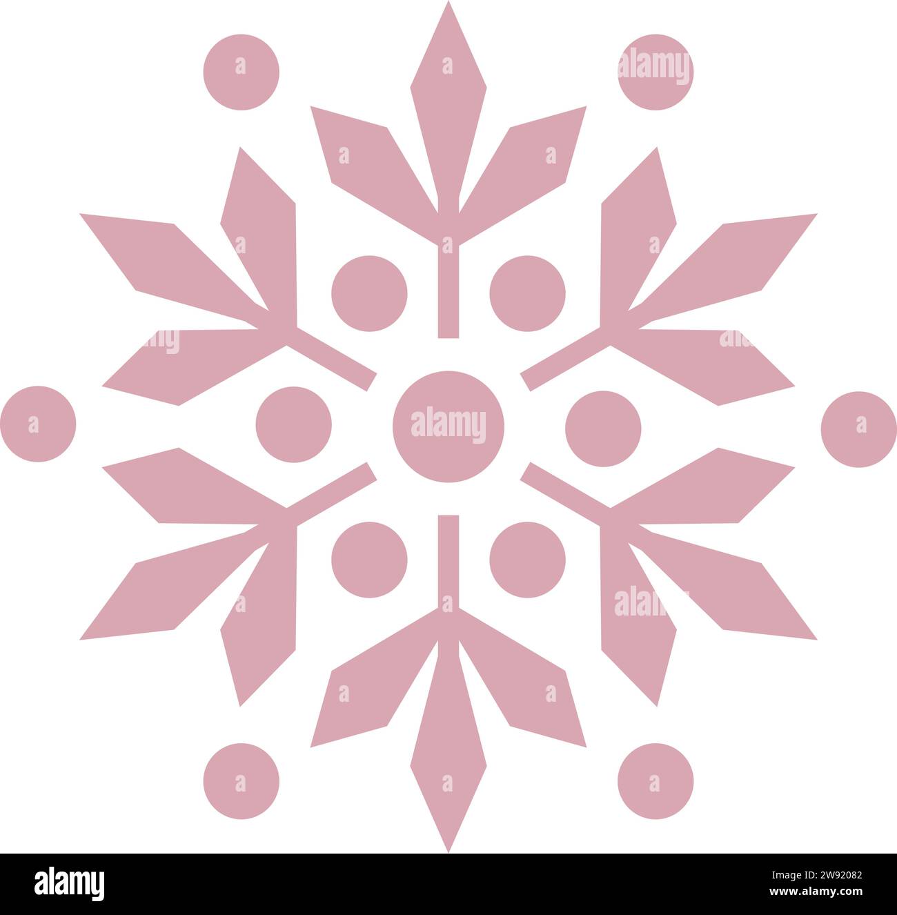 Snowflake pink with transparent background Stock Vector Image & Art - Alamy