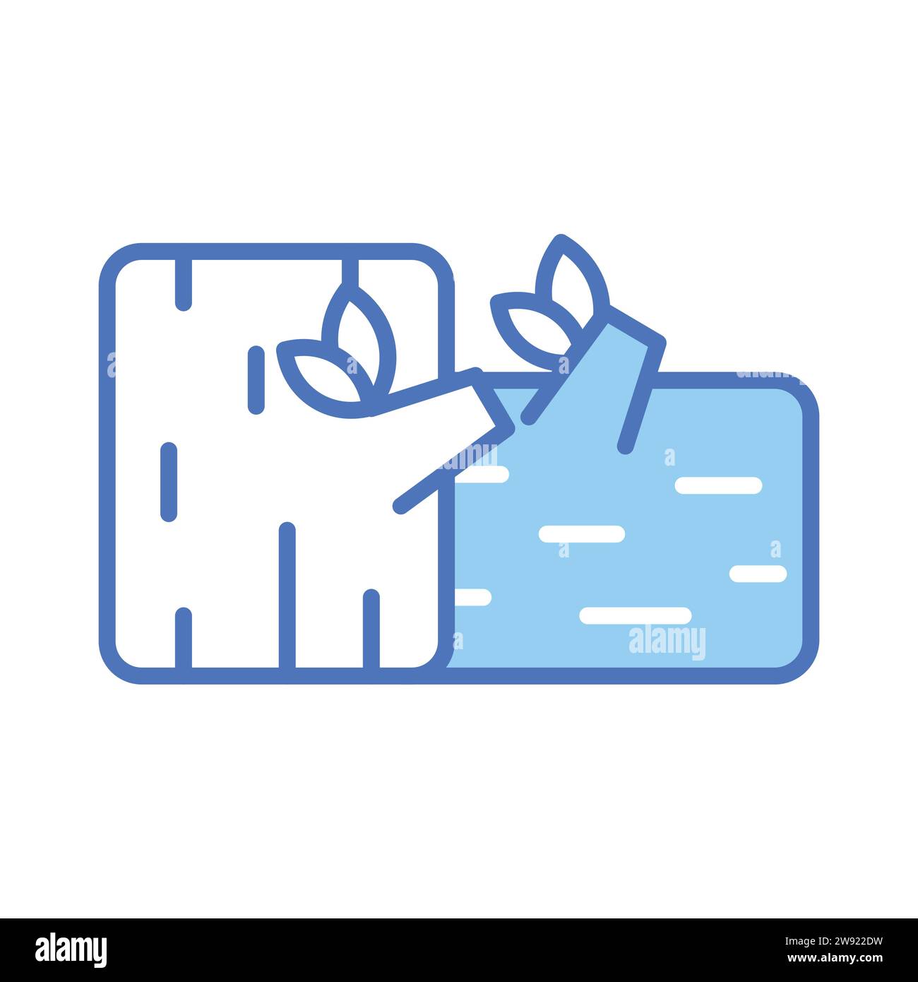 Grab this carefully designed icon of firewood in modern stye, ready to use icon Stock Vector