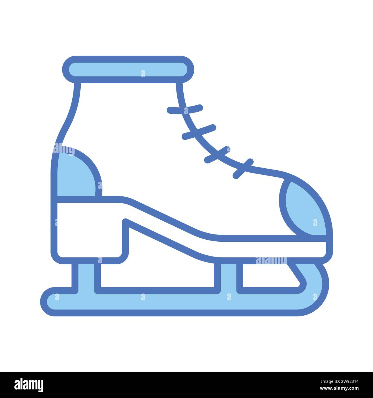 An editable icon of ice skating shoe in modern style, snow skiing boot