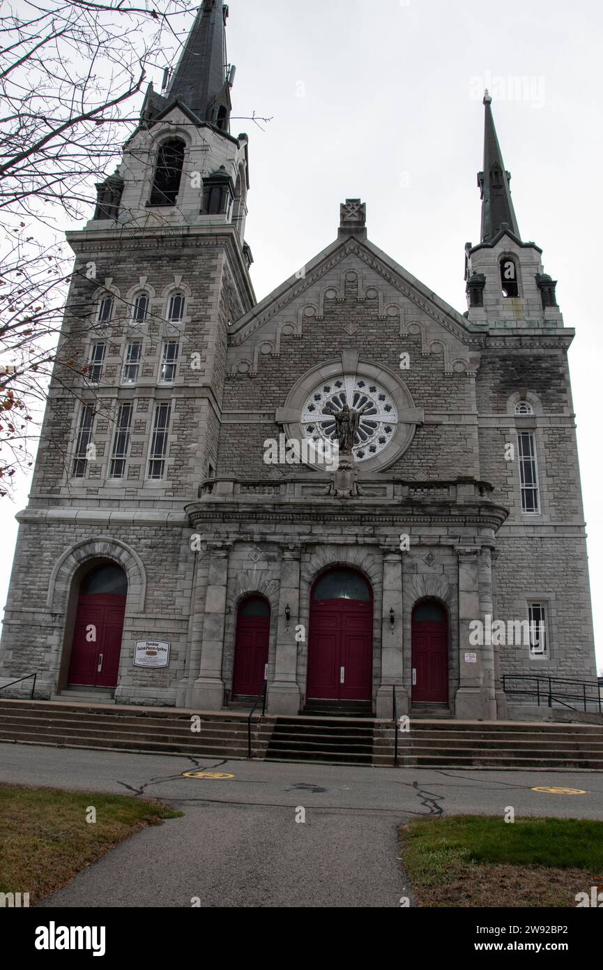 Saint Pierre Church in downtown Hawkesbury, Ontario, Canada Stock Photo