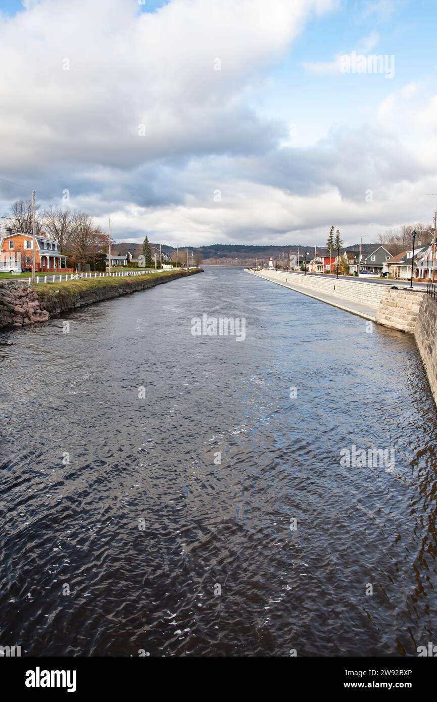 Canal in Grenville, Quebec, Canada Stock Photo Alamy