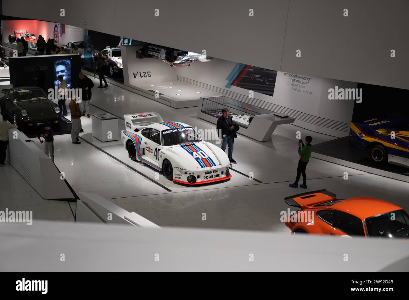 Partial interior view, Porsche Museum, Automuseum, Stuttgart, Baden-Wuerttemberg, Germany Stock Photo