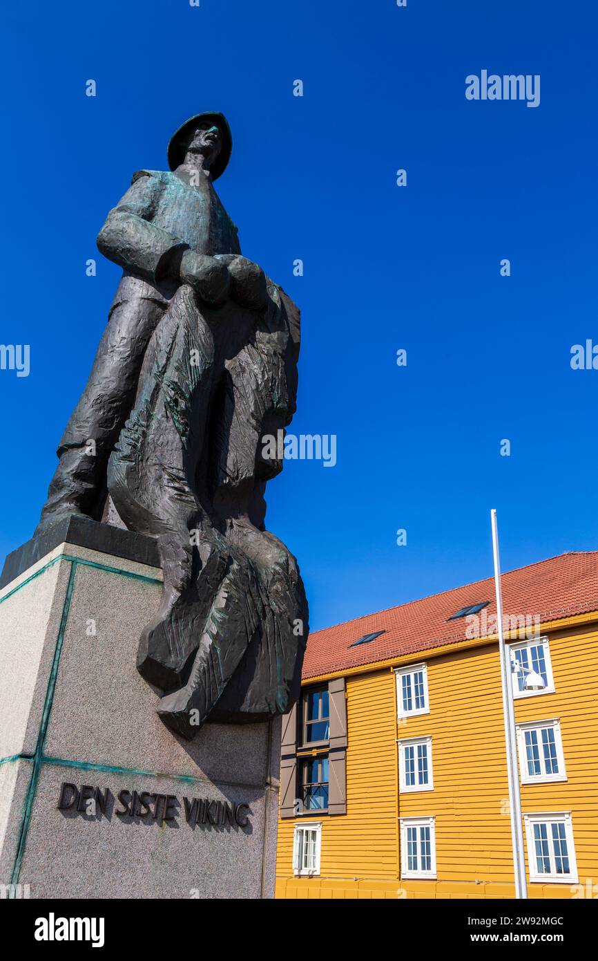 The Last Viking Statue, Midtbyen, Trondheim, Trondelag County, Norway