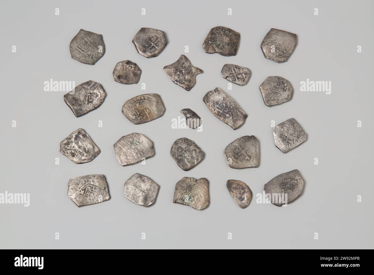 Silver Eight Silver Hispanic-American pieces of eight reals from the wreck of the ...