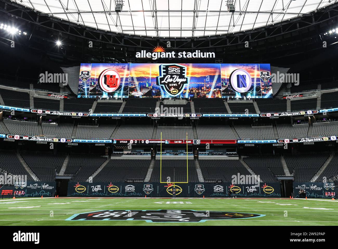 Las Vegas, NV, USA. 23rd Dec, 2023. A field level view of a scoreboard