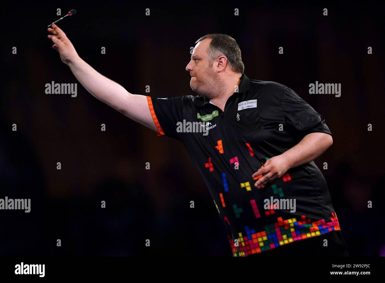 Ryan Joyce during his match against Stephen Bunting on day nine of the