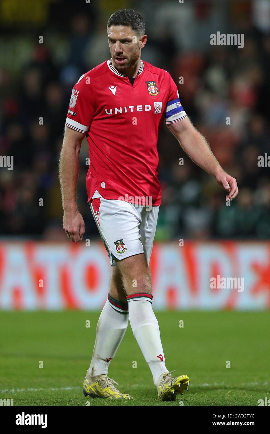 Ben Tozer 4 of Wrexham during the Sky Bet League 2 match Wrexham vs