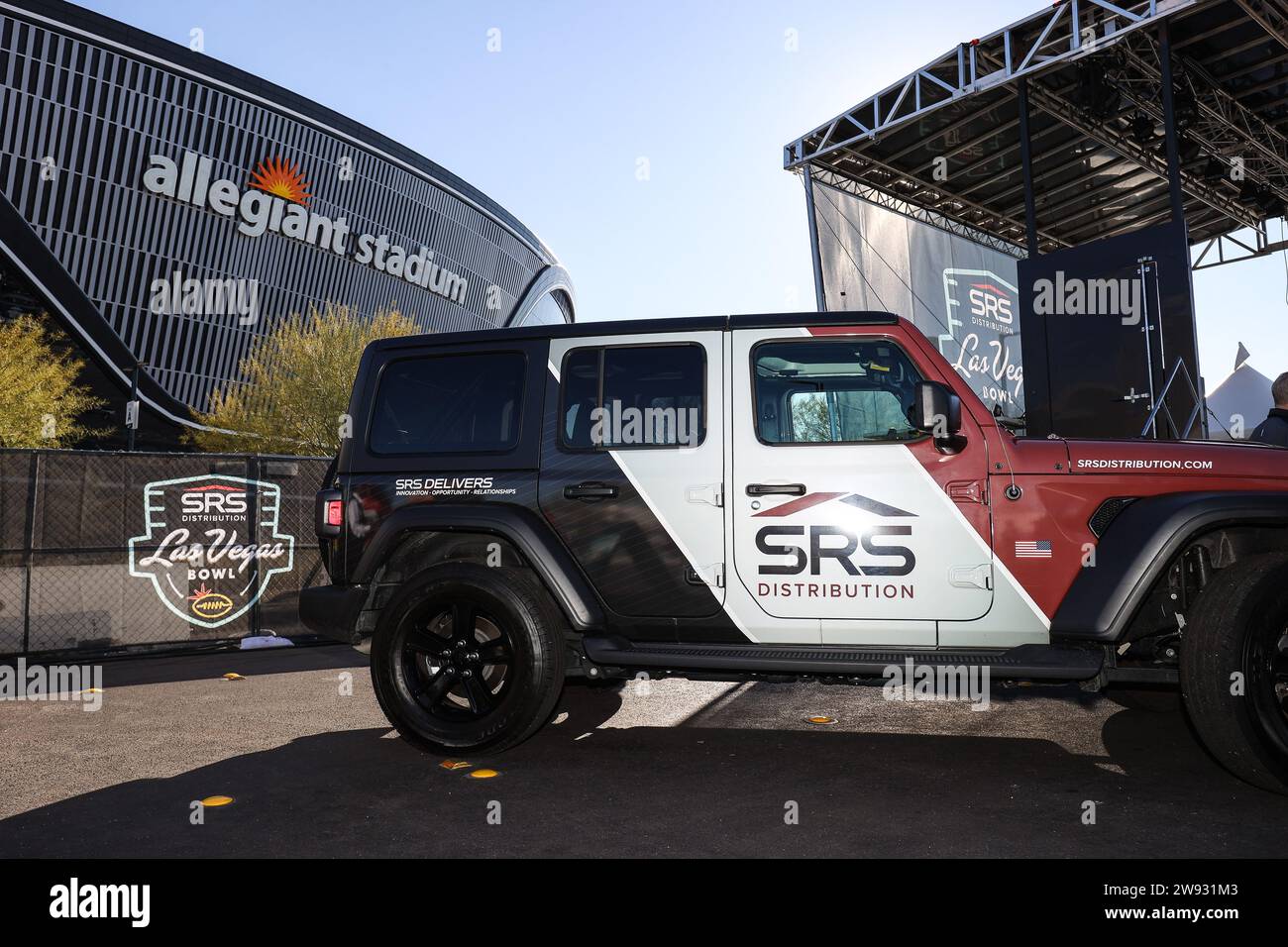 Las Vegas, NV, USA. 23rd Dec, 2023. A Jeep on display inside the fan