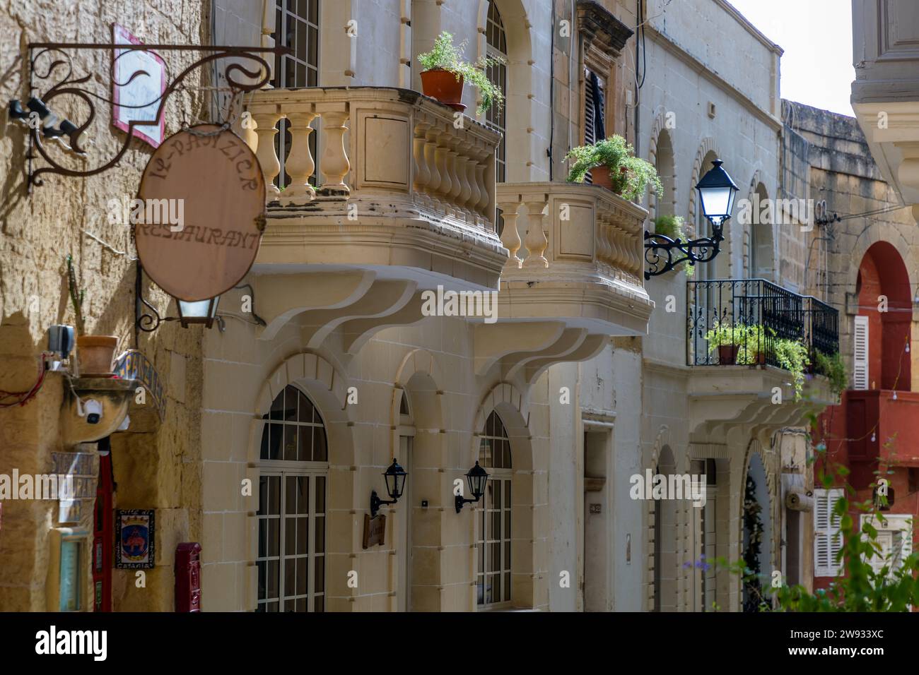 Victoria Rabat Streets In the streets of Gozo's island capital Victoria, which is called Rabat ...
