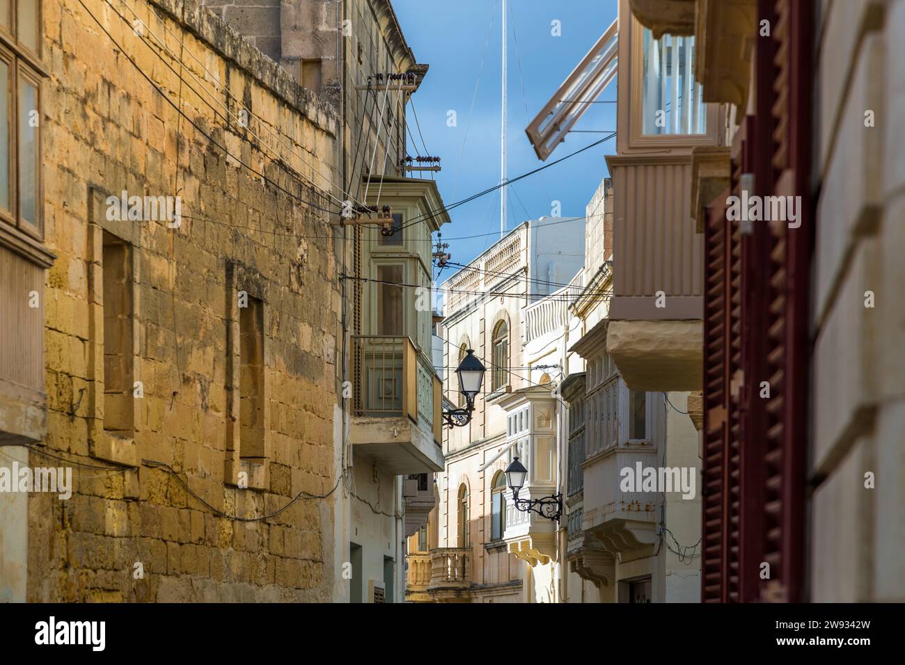 Victoria Rabat Streets In the streets of Gozo's island capital Victoria, which is called Rabat ...