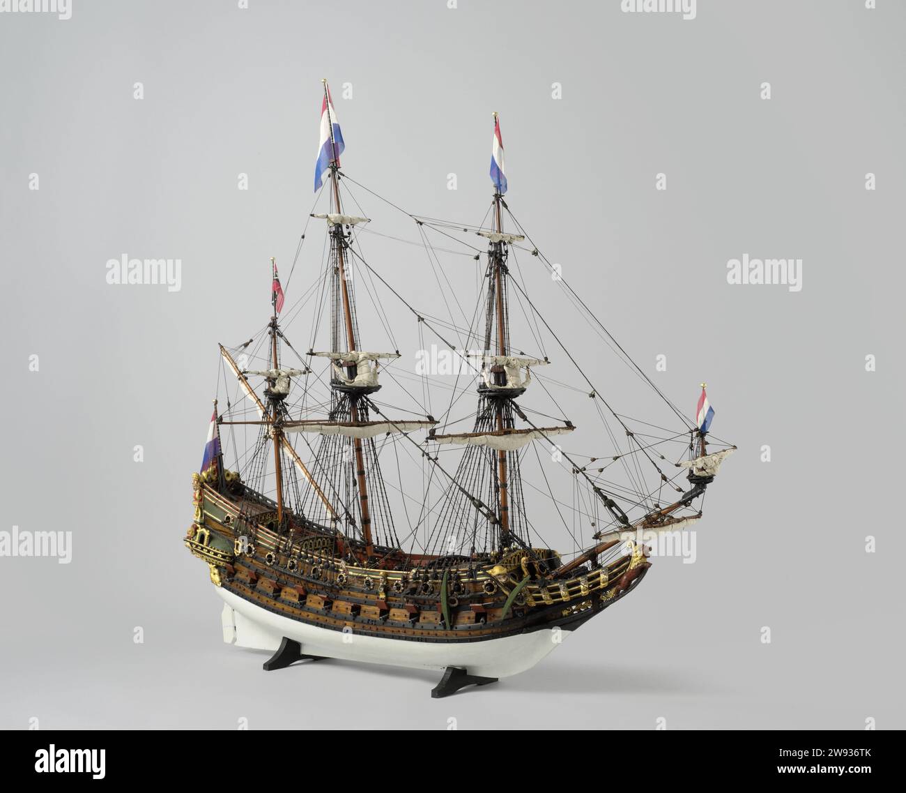 44-gun Frigate Full Rigged Ship with 3 Masts and Interior 6029 Pieces New