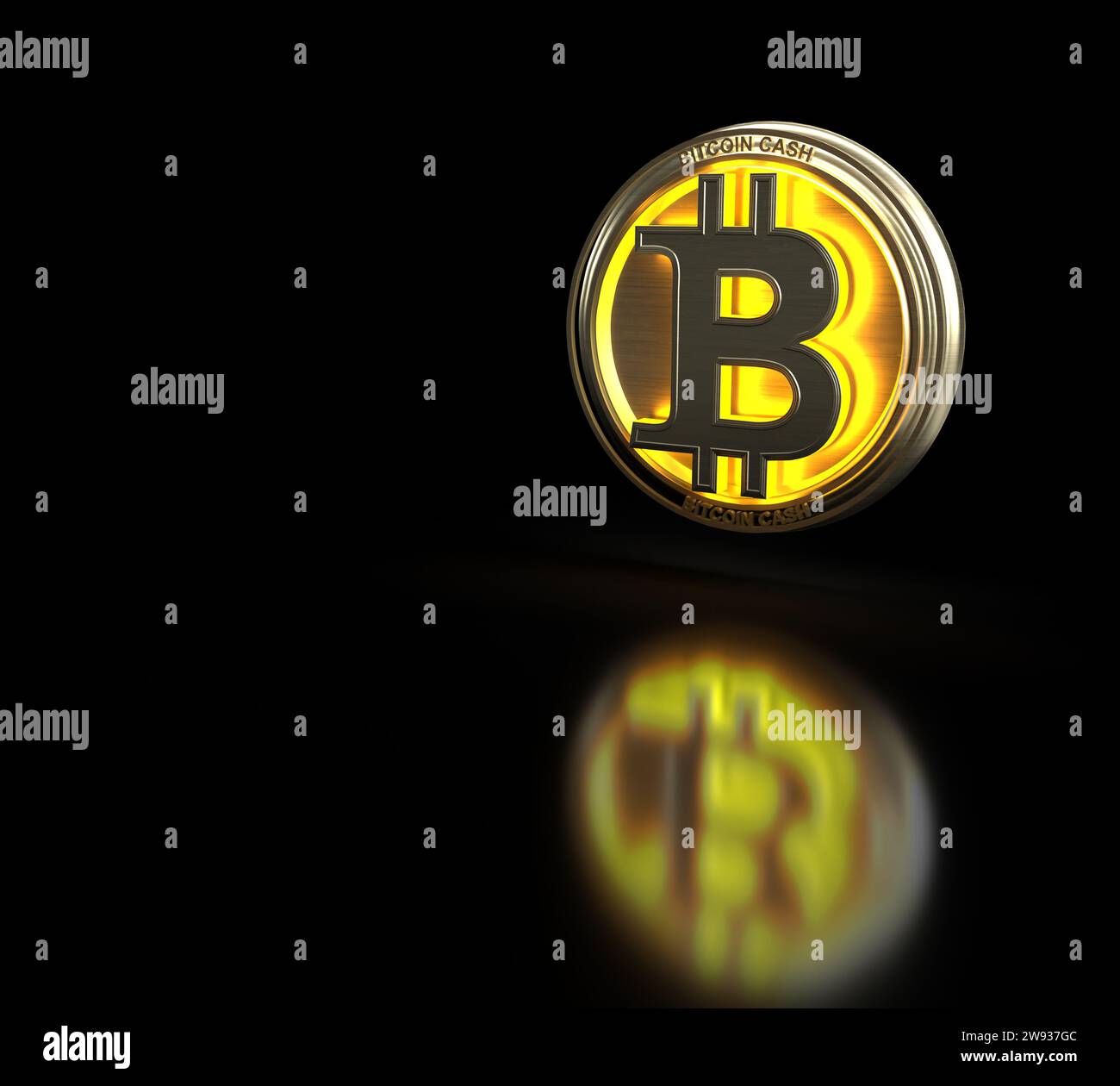 Bitcoin Digital Currency Logo Stock Photo Alamy